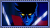 a stamp of Kurt Wagner in X-Men '97, with a blue border.